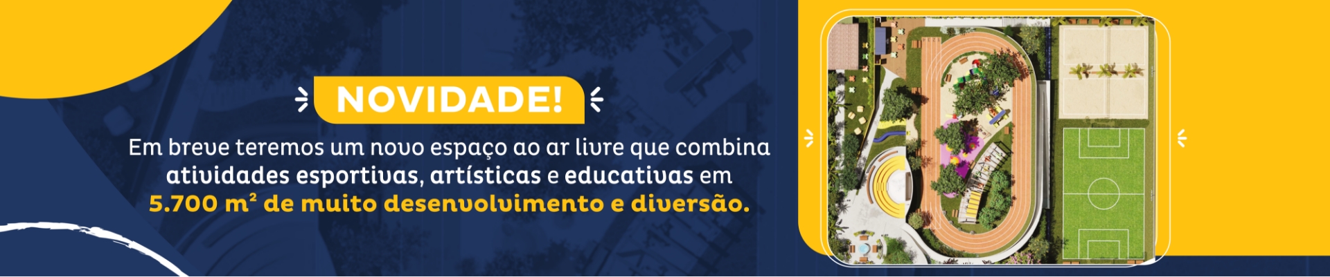 O novo espaço combina atividades esportivas, artísticas e educativas em mais de 5.700 m²